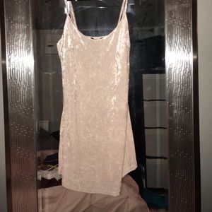 Velvet pink party dress